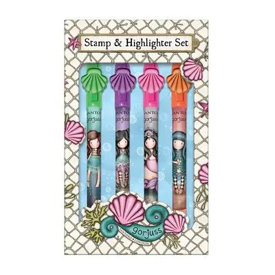 Set 4 textmarkere Gorjuss, 1 varf Textmarker, 1 varf Stampila BPTCGR1293010