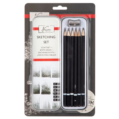Set 6 creioane grafit Creative Craft, cutie metalica BPTCJK391512
