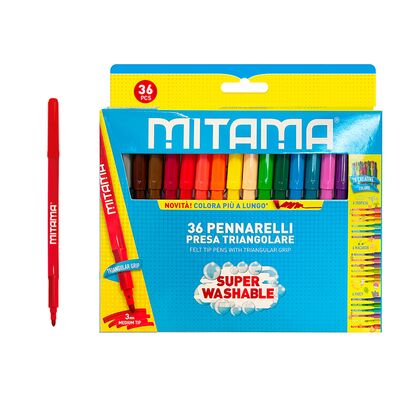 Set carioci Mitama, 36 bucati, lavabile, triunghiulare BPTCMI062982