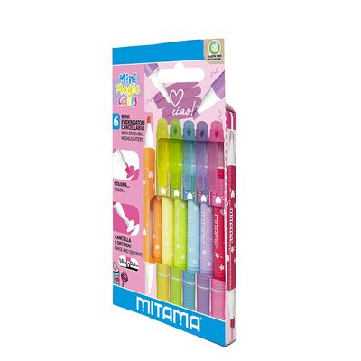 Set minitextmarkere Mitama, 6 bucati, 2 capete, culori care se schimba BPTCMI062573