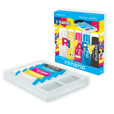 Tempera Mitama, 5 culori, lavabile BPTCMI061929
