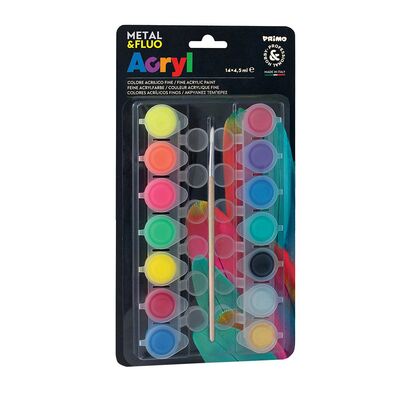 Tempera Morocolor Primo, 14 culori, 15 ml, pensula inclusa BPTCMC001612