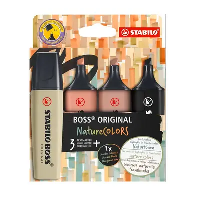 Textmarker Stabilo Boss Original Nature 4 culori/um BPTCSW70423