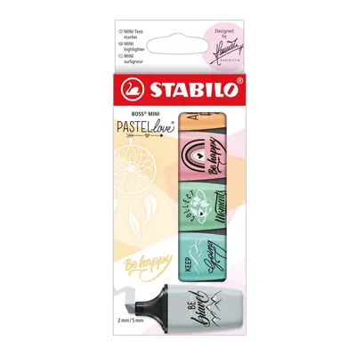 Textmarker Stabilo Boss mini Pastellove, 5 culori BPTCSW07052910