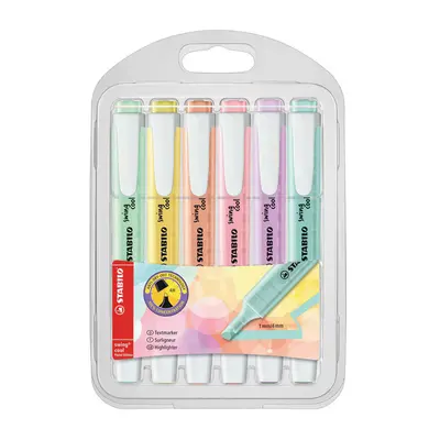 Textmarker Stabilo swing cool, 6 culori/set BPTCSW275608