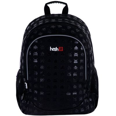 Ghiozdan Astra Hash AB350, 3 compartimente, 39x28x15 cm, negru BPTCAZ023108