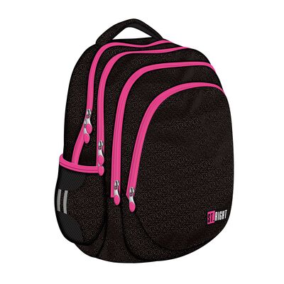 Ghiozdan BP06 ST Right Black Glitter 4 compartimente, 42x31x22 cm BPTCMJ265856