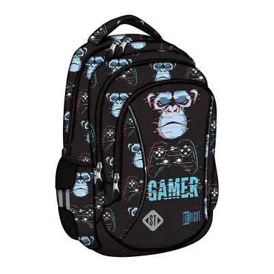 Ghiozdan BP26 ST Right Blue Gamer 3 compartimente, 39x27x17 cm BPTCMJ265881