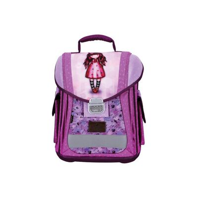 Ghiozdan Gorjuss Santoro ergonomic, solid, catarama metalica, 25 L, aspect stralucitor, The Birthday BPTCGR870364