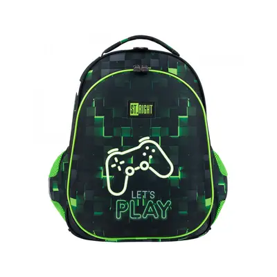 Ghiozdan Majewski, St Right HB01, 1 compartiment, Dark Game BPTCMJ265758