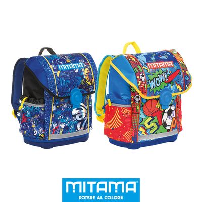 Ghiozdan Mitama, ergonomic, compartimente rigide, design baieti, 26 x 18 x 38 cm BPTCMI064210