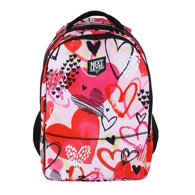 Ghiozdan Next Level, 2 compartimente, colectia Heart Queen, 48x33x20 cm BPTCNL058132