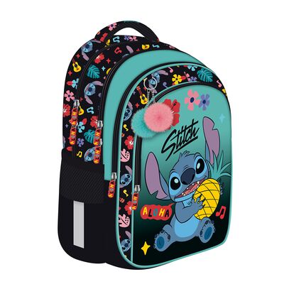 Ghiozdan scolar Majewski, BPL58, Stitch Black Aloha, 4 compartimente, 40 x 28 x 18 cm BPTCMJ679865