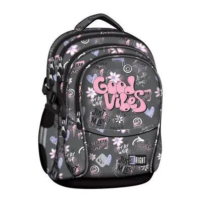 Ghiozdan scolar Majewski ST Right, BP01, Good Vibes, 4 compartimente, 43 x 32 x 21 cm BPTCMJ680090