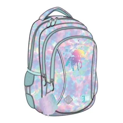 Ghiozdan scolar Majewski ST Right, BP26, Magic Unicorn, 3 compartimente, 39 x 27 x 17 cm BPTCMJ685446