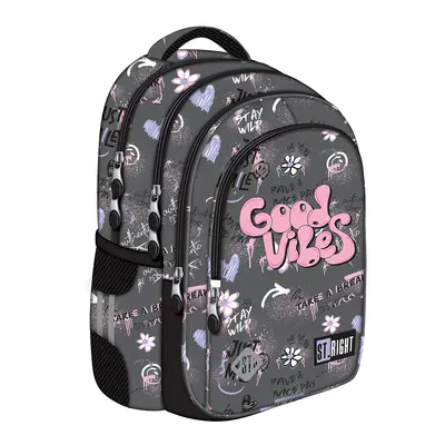 Ghiozdan scolar Majewski ST Right, BP58, Good Vibes, 4 compartimente, 40 x 28 cm BPTCMJ680106