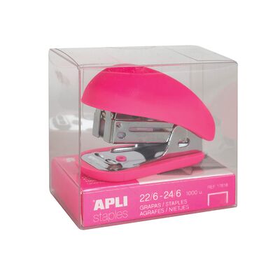 Mini capsator Apli Fluor Collection, 24/6, 63 cm, roz BPTCAL018334B