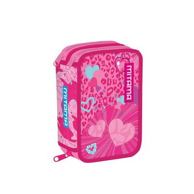 Penar Mitama, 3 compartimente, design inimi roz, 14.5 x 7.4 x 20 cm BPTCMI064868