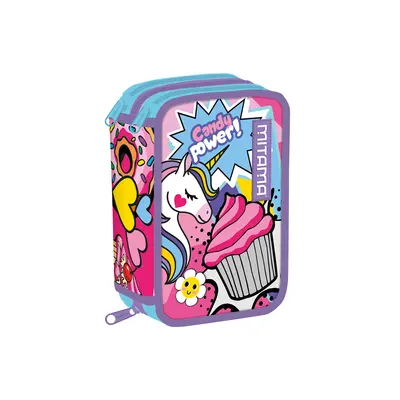 Penar echipat Mitama, 3 compartimente, design floare, 14.5 x 7.4 x 20 cm BPTCMI064869