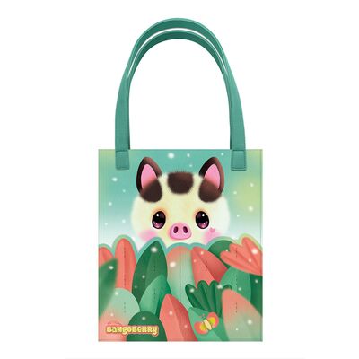 Sacosa Bangoberry Piggy Porcusorul, material textil, 24x28x2 cm BPTCGR131702