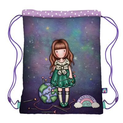 Saculet cu cordon Santoro, Gorjuss, Be Kind To Our Planet BPTCGR112307