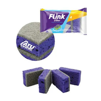 Burete vase Flink silber premium, 4 bucati/set BPTCLUX0017