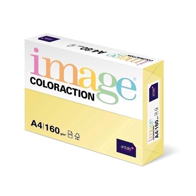 Carton color Coloraction, A4, 160 g/mp, galben pal-desert, 250 coli/top BPTCCL1601
