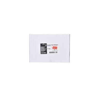 Ecuson orizontal Pavo, clips, 90x57 mm, 50 bucati/set BPTCPV007899