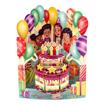 Felicitare, Santoro, Design Tort Aniversar BPTCGR216000