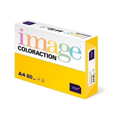 Hartie color Coloraction, A4, 80 g/mp, galben intens-Sevilla, 500 coli/top BPTCCL0805