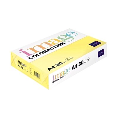 Hartie color Coloraction, A4, 80 g/mp, galben pal-light yellow, 500 coli/top BPTCCL0801