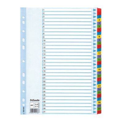 Index Esselte Mylar, 1-31, A4 BPTCSL4023