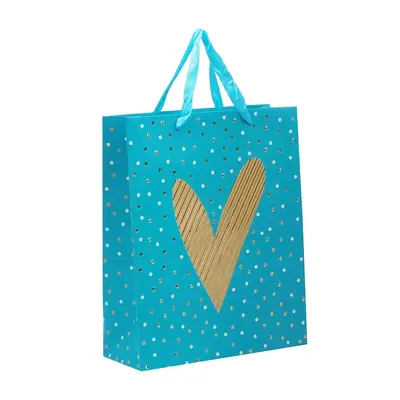 Punga cadou 26x32x10 cm, design inima BPTCTV730315