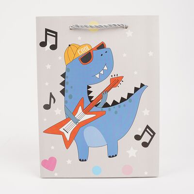 Punga cadou M 18x23x10 cm, design dinozauri BPTCTV409828