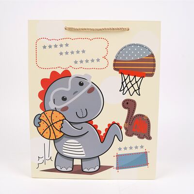Punga cadou XL 30x41x12 cm, design dinozauri BPTCTV409835