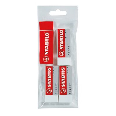 Radiera Stabilo legacy 1186, 3 bucati/blister eco BPTCSW011863