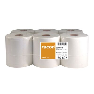 Rola prosop Racon, derulare centrala, alb, 1 strat, 20 cm x 320 m, 6 role/set BPTCCE160507