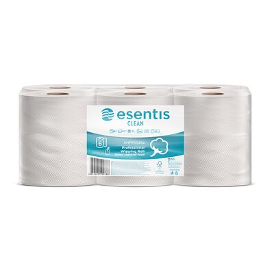 Rola prosop derulare centrala Esentis Clean, alba, 2 straturi, 150 m, 6 role/set BPTCMGT00242