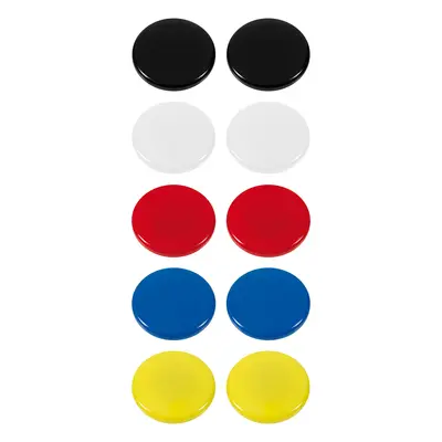 Set 10 magneti Westcott, d30 mm, diverse culori, sustin 4/6 coli, 80g BPTCWS108220