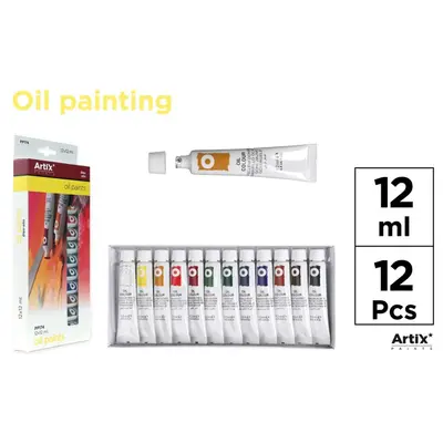 Set 12 tempera ulei Main Paper, 12 ml BPTCMR996056