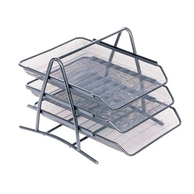 Set 3 tavite pentru documente Mesh Memoris-Precious, metal, argintiu BPTCBV012182