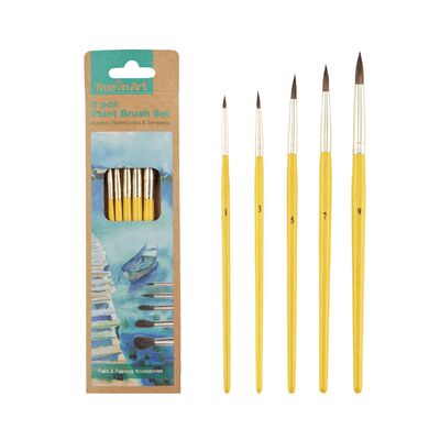 Set Memoris-Precious, 5 pensule rotunde par natural, nr 1 3 5 7 8 BPTCBV078525