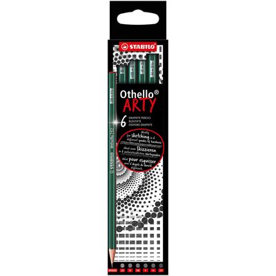 Set creioane grafit Stabilo Arty, 6 bucati/blister, 2B, B, HB, F, H, 2H BPTCSW282621