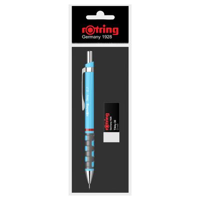 Set creion mecanic Rotring Tikky 0.7 mm + radiera, diverse culori BPTCRO509812