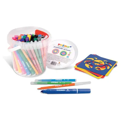 Set markere Morocolor Primo, 36 permanente si 36 lavabile BPTCMC062375