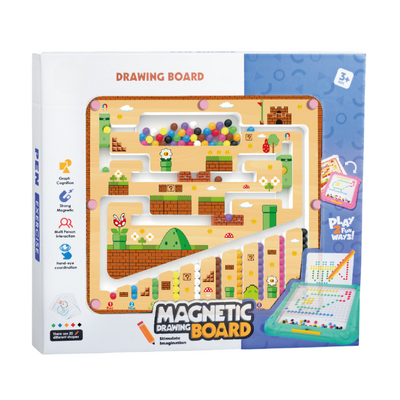 Tablita de desen 2 in 1 cu magneti - labirint colorat