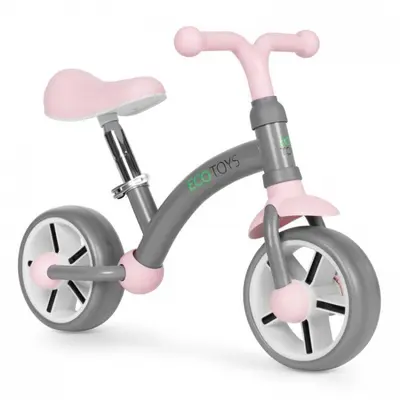 Bicicleta fara pedale pentru copii ecotoys lc-v1252 - gri-roz edeedilc-v1252greypink