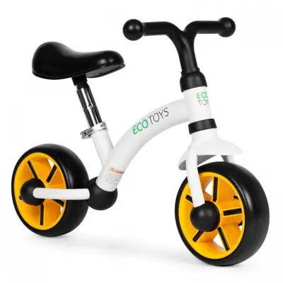 Bicicleta fara pedale pentru copii ecotoys lc-v1252 - negru-portocaliu edeedilc-v1252blacko