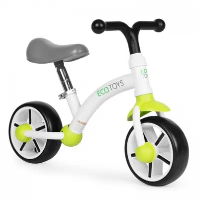 Bicicleta fara pedale pentru copii ecotoys lc-v1252 - verde-alb edeedilc-v1252greenw