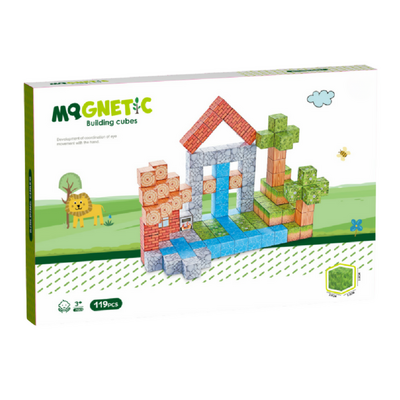 Cuburi magnetice - in natura 119 piese (2 cm)